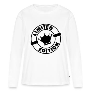 limited_edition_f1 - Frauen Premium Bio Langarmshirt - Weiß - Vorne - Julia (174cm)