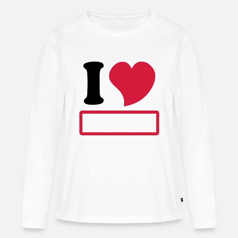 Ich liebe es zu gestalten - Frauen Premium Bio Langarmshirt - Weiß