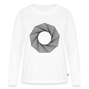Formes - T-shirt manches longues Premium bio Femme - blanc - Devant - Julia (174cm)