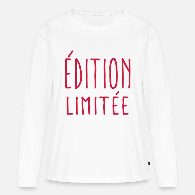 Limited Edition (1c) - Frauen Premium Bio Langarmshirt - Weiß