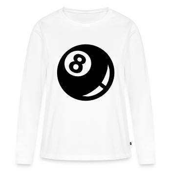 Billard - Frauen Premium Bio Langarmshirt - Weiß - Vorne - Julia (174cm)