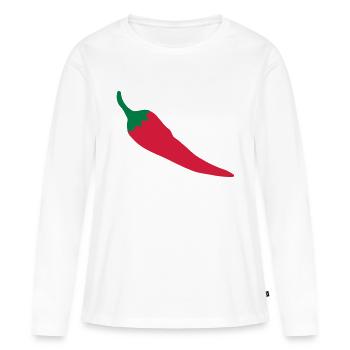 Chili - T-shirt manches longues Premium bio Femme - blanc - Devant - Julia (174cm)