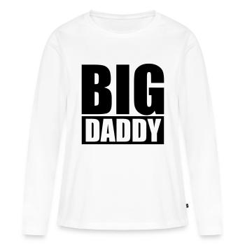 Logo du père père Big Daddy père héros de la journ - T-shirt manches longues Premium bio Femme - blanc - Devant - Julia (174cm)