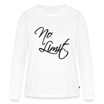 No Limit - Frauen Premium Bio Langarmshirt - Weiß - Vorne - Julia (174cm)