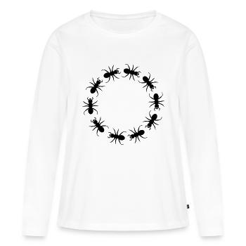 Ant insect district - Women's Premium Organic Long Sleeve Shirt - white - Front - Julia (174cm)