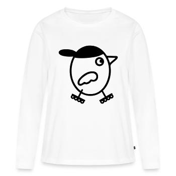 Inliner - Inline skaten - Frauen Premium Bio Langarmshirt - Weiß - Vorne - Julia (174cm)