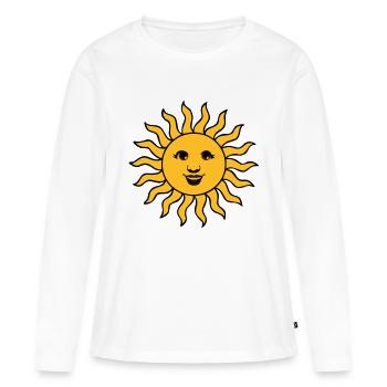 sonne sonnenstrahlen sommer freundlich - Frauen Premium Bio Langarmshirt - Weiß - Vorne - Julia (174cm)