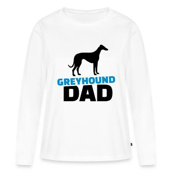 Greyhound Dad - T-shirt manches longues Premium bio Femme - blanc - Devant - Julia (174cm)