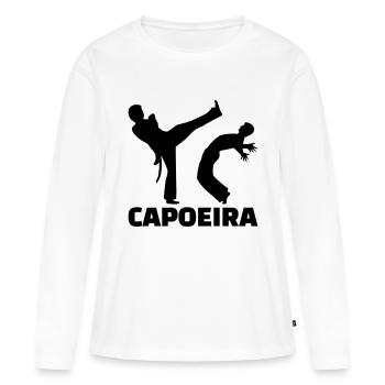 Capoeira - T-shirt manches longues Premium bio Femme - blanc - Devant - Julia (174cm)