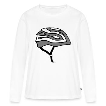 casque de vélo pilote de vélo conducteur conducteur - T-shirt manches longues Premium bio Femme - blanc - Devant - Julia (174cm)