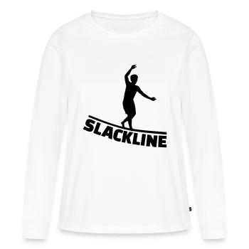 Slackline - T-shirt manches longues Premium bio Femme - blanc - Devant - Julia (174cm)
