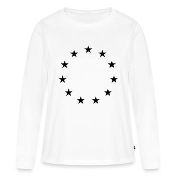 Stars - T-shirt manches longues Premium bio Femme - blanc - Devant - Julia (174cm)