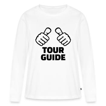 Tour guide - Women's Premium Organic Long Sleeve Shirt - white - Front - Julia (174cm)