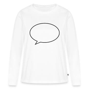 ballon - T-shirt manches longues Premium bio Femme - blanc - Devant - Julia (174cm)