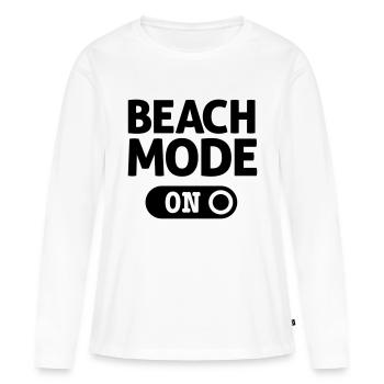 beach mode - Frauen Premium Bio Langarmshirt - Weiß - Vorne - Julia (174cm)
