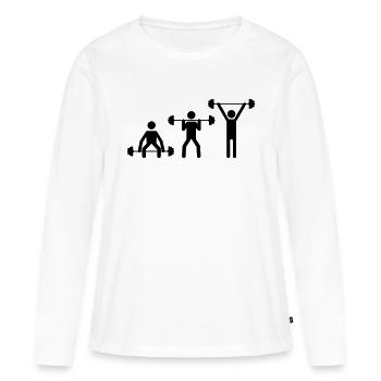beast mode - Frauen Premium Bio Langarmshirt - Weiß - Vorne - Julia (174cm)