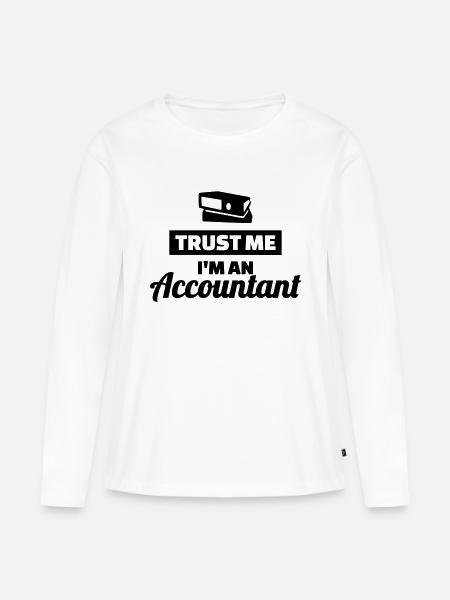 Buchhalter - Frauen Premium Bio Langarmshirt - Weiß
