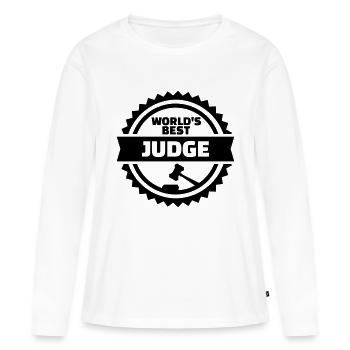 Juge - T-shirt manches longues Premium bio Femme - blanc - Devant - Julia (174cm)