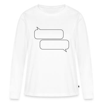 bubbles design - Women's Premium Organic Long Sleeve Shirt - white - Front - Julia (174cm)