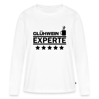 glühwein experte - Frauen Premium Bio Langarmshirt - Weiß - Vorne - Julia (174cm)