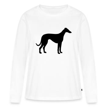 Italian Greyhound - T-shirt manches longues Premium bio Femme - blanc - Devant - Julia (174cm)