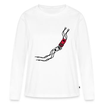 collision 2 voitures accident accident total des d - T-shirt manches longues Premium bio Femme - blanc - Devant - Julia (174cm)