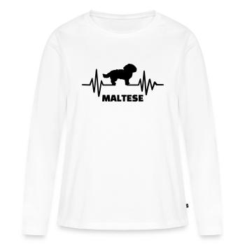 Maltese - Women's Premium Organic Long Sleeve Shirt - white - Front - Julia (174cm)