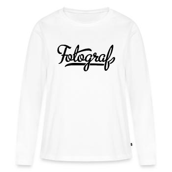 Fotograf - Frauen Premium Bio Langarmshirt - Weiß - Vorne - Julia (174cm)