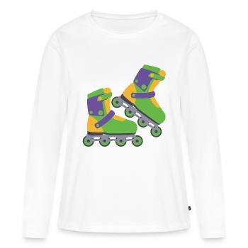 roller skates - T-shirt manches longues Premium bio Femme - blanc - Devant - Julia (174cm)