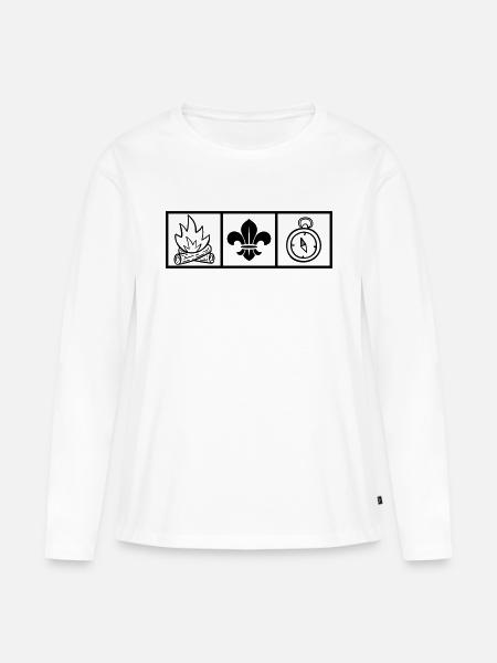 Pfadfinder / Pfadfinder - Frauen Premium Bio Langarmshirt - Weiß