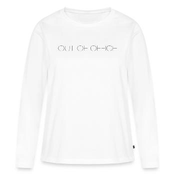 Out Of Office - Women's Premium Organic Long Sleeve Shirt - white - Front - Julia (174cm)