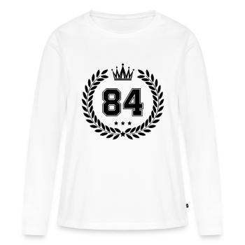 Armoiries 84 - T-shirt manches longues Premium bio Femme - blanc - Devant - Julia (174cm)