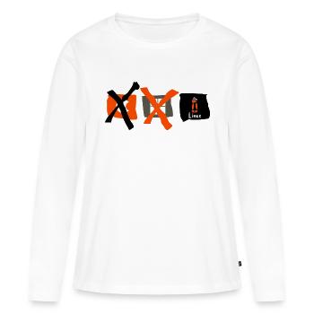 Linux le choix - T-shirt manches longues Premium bio Femme - blanc - Devant - Julia (174cm)