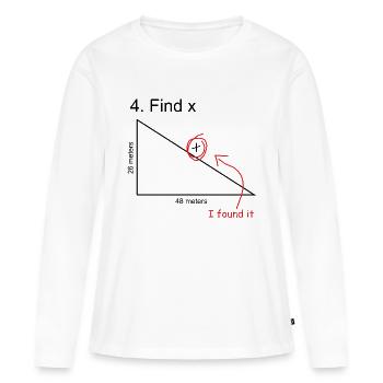 Trouver le X - T-shirt manches longues Premium bio Femme - blanc - Devant - Julia (174cm)