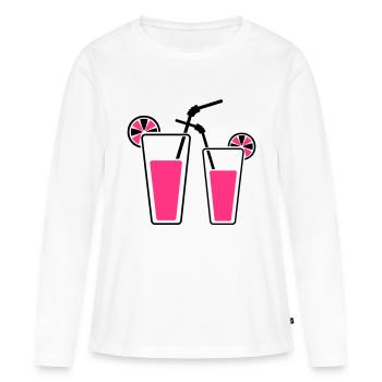 Cocktails - T-shirt manches longues Premium bio Femme - blanc - Devant - Julia (174cm)