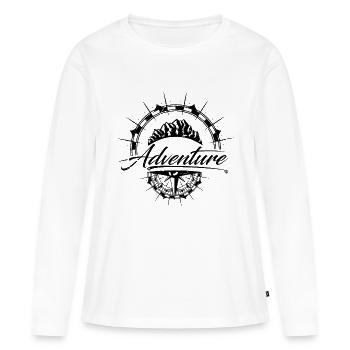 Aventure - T-shirt manches longues Premium bio Femme - blanc - Devant - Julia (174cm)