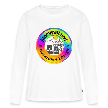 Atomkraft und Erneuerbare Energien - Frauen Premium Bio Langarmshirt - Weiß - Vorne - Julia (174cm)