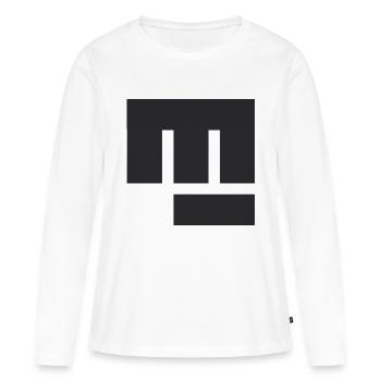 Coup de poing - T-shirt manches longues Premium bio Femme - blanc - Devant - Julia (174cm)