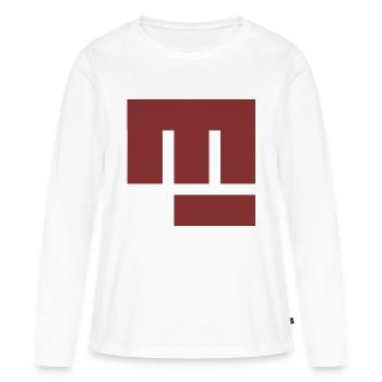 Coup de poing - T-shirt manches longues Premium bio Femme - blanc - Devant - Julia (174cm)