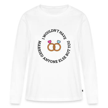 Wedding gift - Women's Premium Organic Long Sleeve Shirt - white - Front - Julia (174cm)