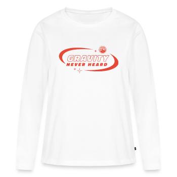 Gravité dont je n’ai jamais entendu parler. Conception de gravitation - T-shirt manches longues Premium bio Femme - blanc - Devant - Julia (174cm)