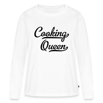 cuire - T-shirt manches longues Premium bio Femme - blanc - Devant - Julia (174cm)