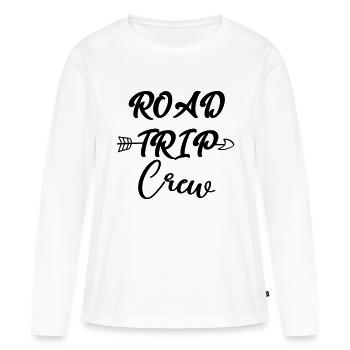 Road Trip Crew - Frauen Premium Bio Langarmshirt - Weiß - Vorne - Julia (174cm)