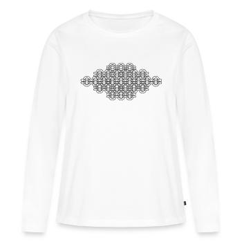 ANNEAUX SUR ANNEAUX - T-shirt manches longues Premium bio Femme - blanc - Devant - Julia (174cm)