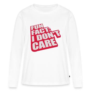 Je me fiche des faits - T-shirt manches longues Premium bio Femme - blanc - Devant - Julia (174cm)