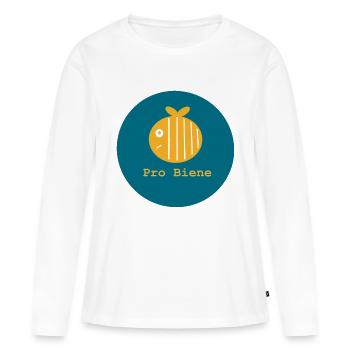 Pro Biene, Pro Honigbiene, Pro Natur, Pro Insekten - Frauen Premium Bio Langarmshirt - Weiß - Vorne - Julia (174cm)