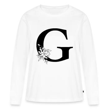 Point G - T-shirt manches longues Premium bio Femme - blanc - Devant - Julia (174cm)