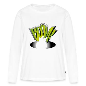Premier Comic Peng Green ici cool LOL shrek - T-shirt manches longues Premium bio Femme - blanc - Devant - Julia (174cm)