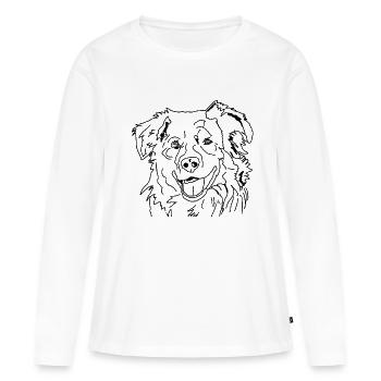 Australian Shepherd - Frauen Premium Bio Langarmshirt - Weiß - Vorne - Julia (174cm)