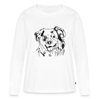 Australian Shepherd - Frauen Premium Bio Langarmshirt - Weiß - Vorne - Julia (174cm)